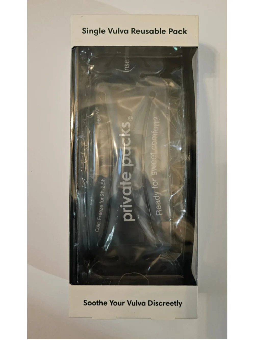 Women Private Packs Reusable Vulva Hot Cold Therapy Pack One Size Black